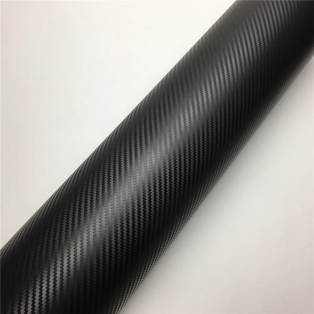 Folie carbon 5D negru lucios, material bubblefree, rolă de 152 cm x 18 metri