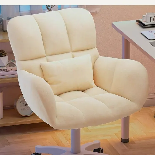 Computer Chair Home Comfortable Girls' Bedroom Dormitory College Student Desk Sedentary Backrest Lifting Swivel Chair 3