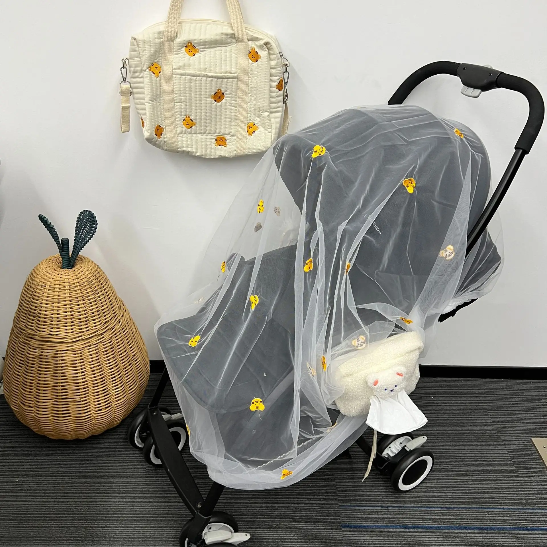 baby stroller cover for rain Stroller Sunshade Canopy with Mosquito Net Insect Shield Netting Anti-UV Baby Stroller Sun Visor Infant Carriage Canopy Covers baby stroller accessories baby bottle rack	 Baby Strollers