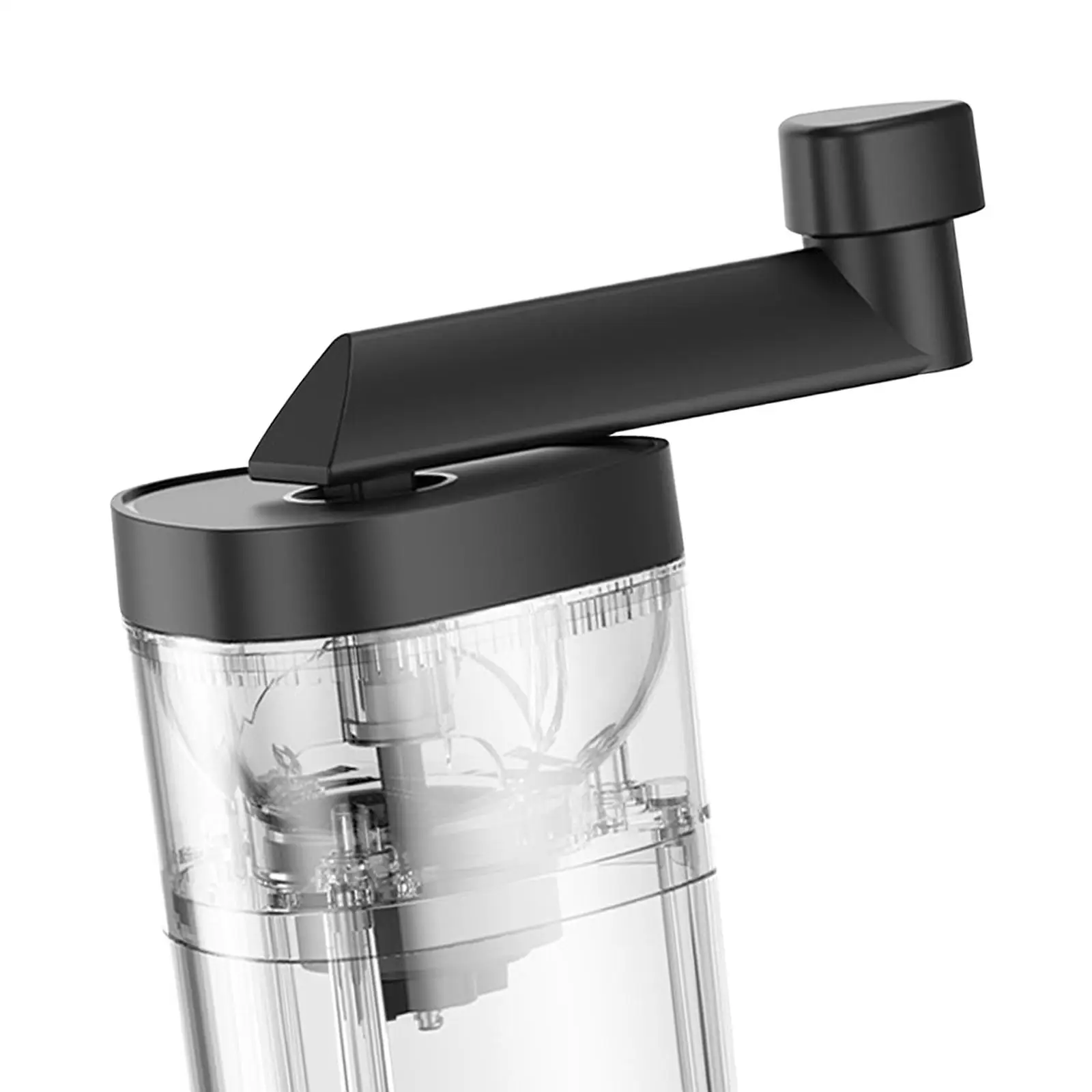 Manual Adjustable Coffee Grinder Clear Tank Easy to Cleaning Espresso Grinder