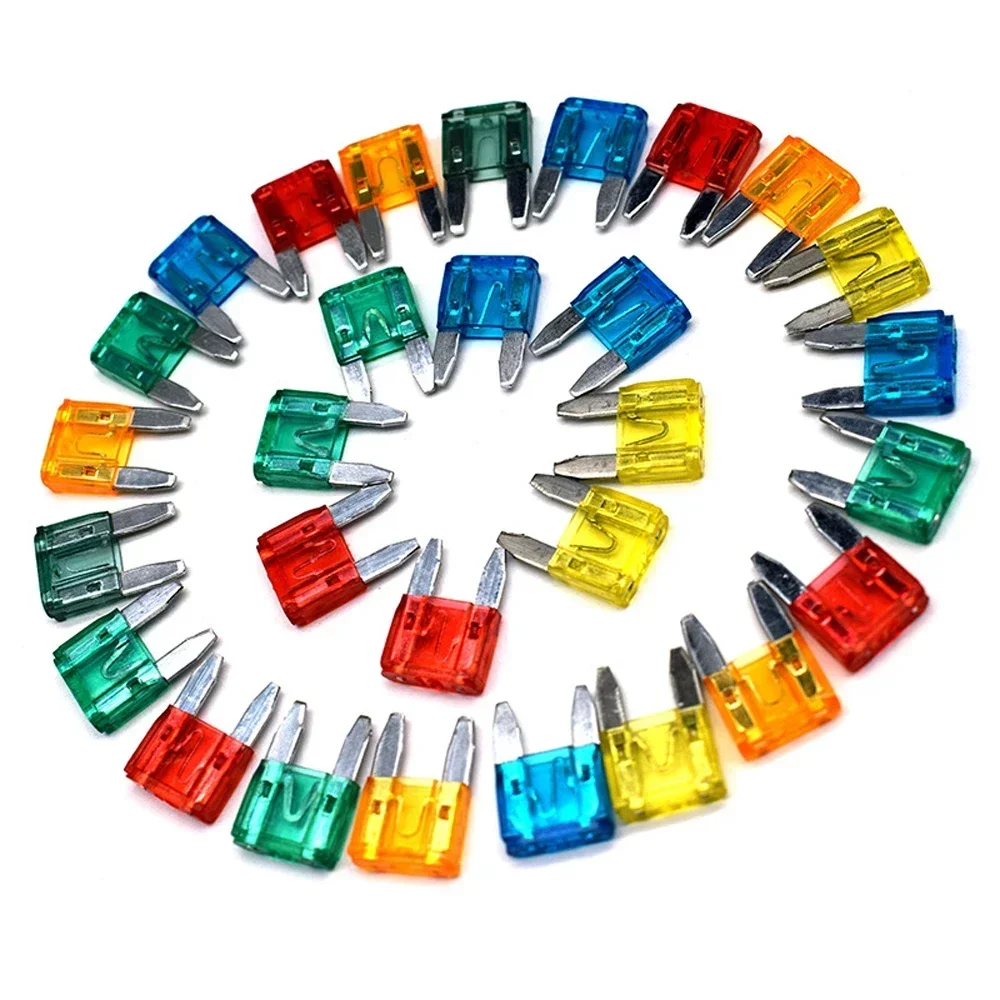 35Pcs Mixed Mini Size Blade Type Car Fuse Assortment 5A / 7.5A / 10A 15A 20A 25A 30A Fuse Set Auto Car Truck car fuses kit circuit adapters and fuse set