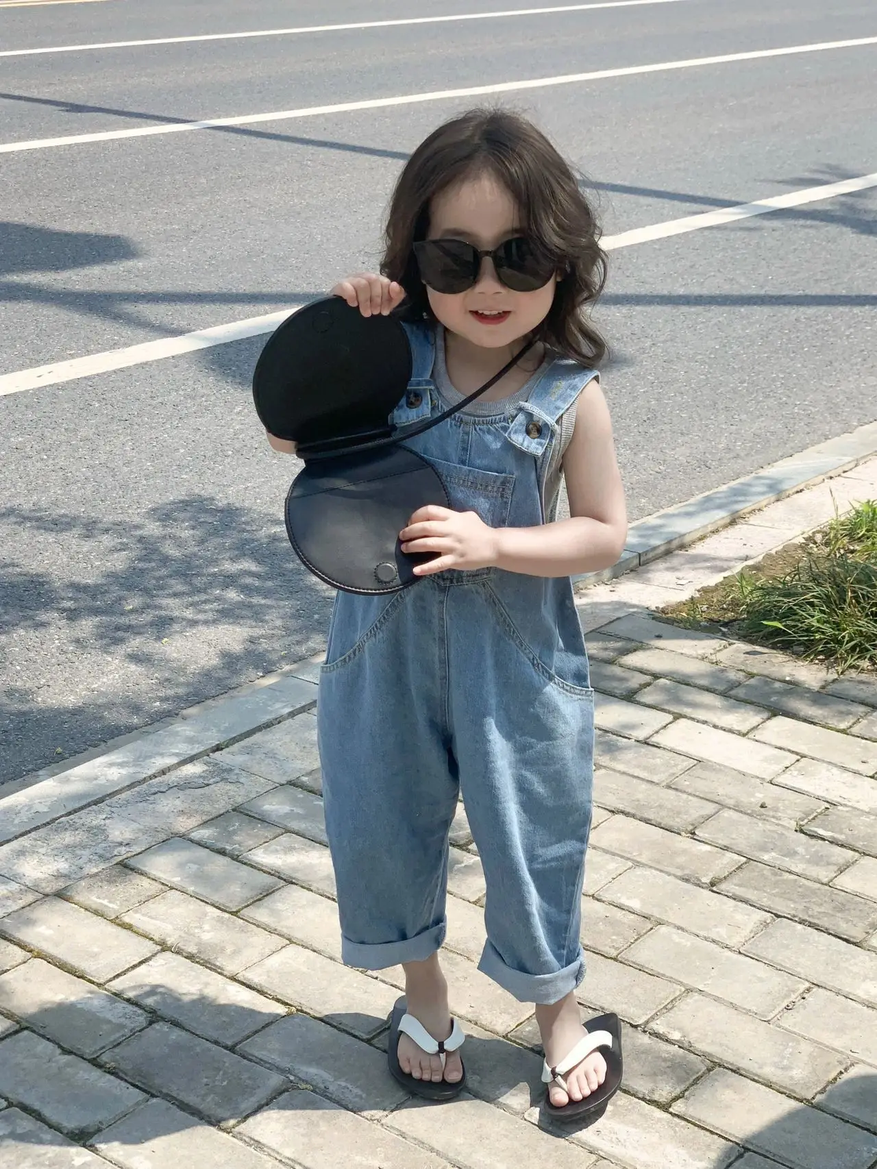 2023 봄 여름 데님 아기 여아 남아 오버올 솔리드 청바지 점프수트 포켓 어린이 캐주얼 멜빵 바지 어린이 의상 신제품 Aliexpress 