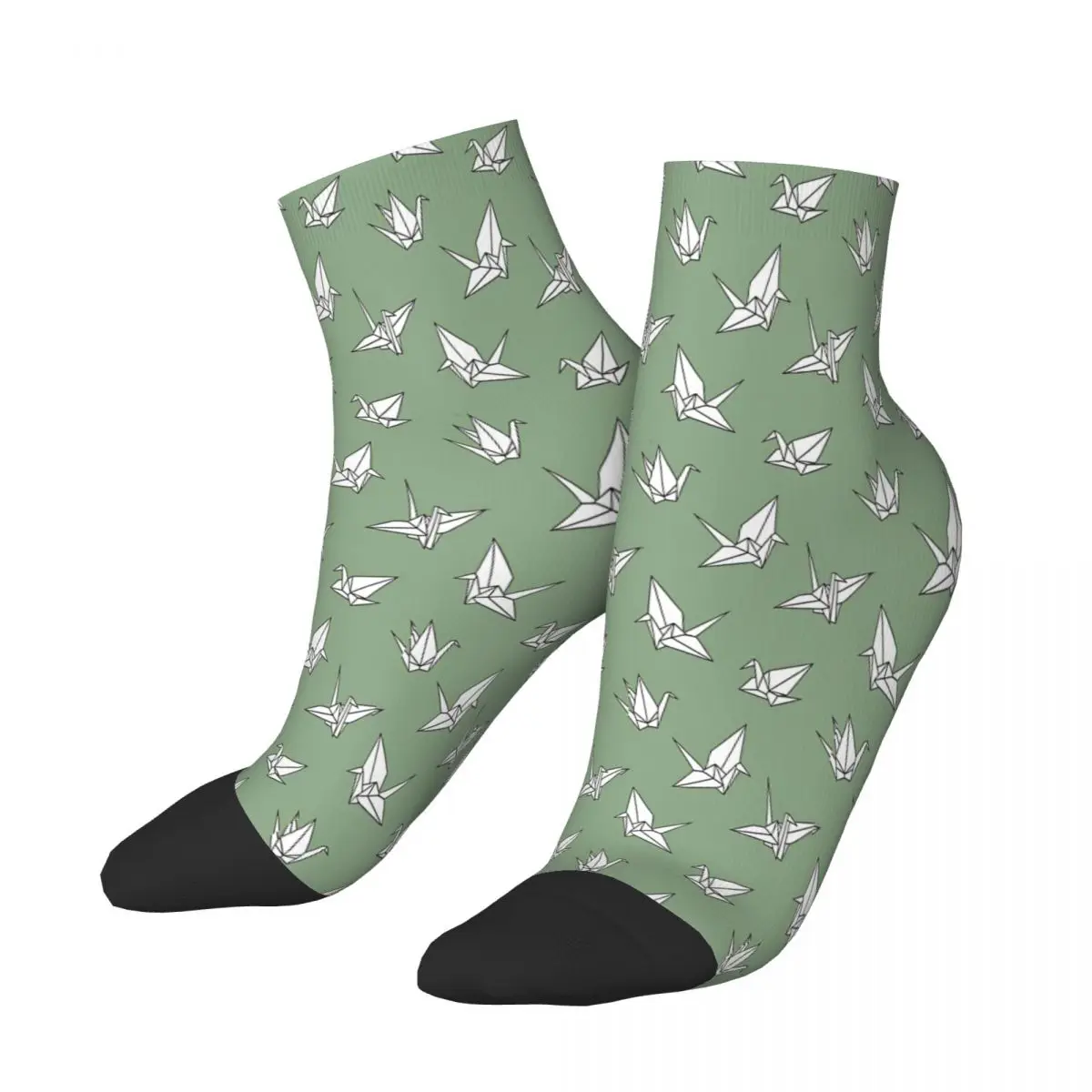 

Origami Paper Cranes Ankle Socks Male Mens Women Winter Stockings Printed