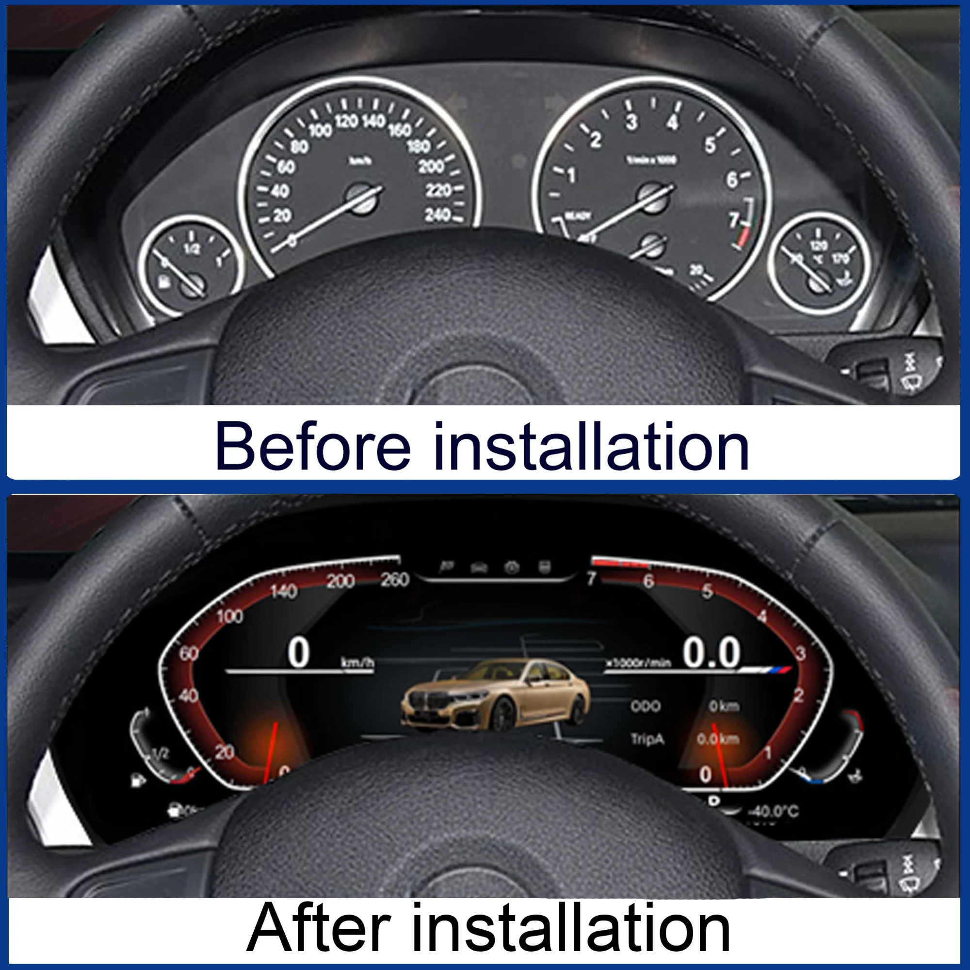 Digital Instrument Cluster For BMW F30 F31 GT-F34 F32 F33 F36 Speedometer Dashbo