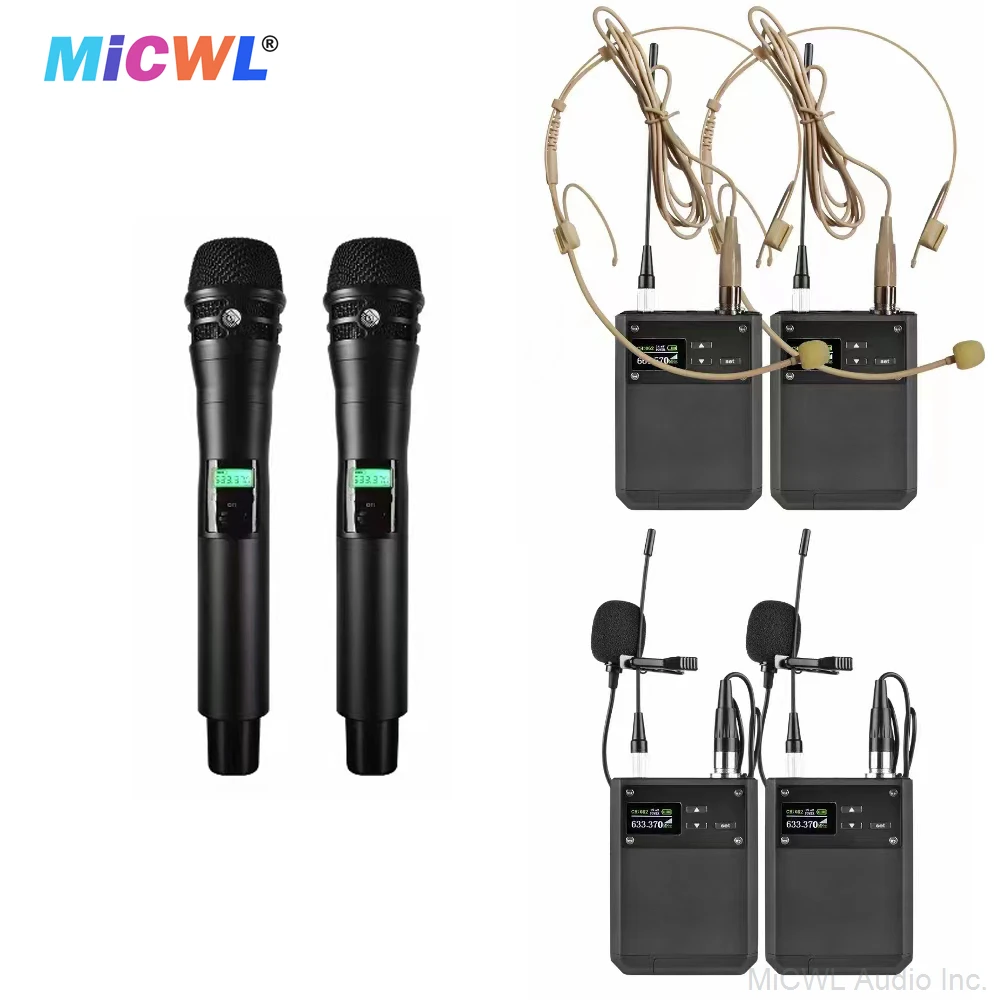 Advanced ULXD4D Dual Channel Wireless Microphone System KSM8 Silver Dynamic Capsule Singing Grade Stage Performance Speech