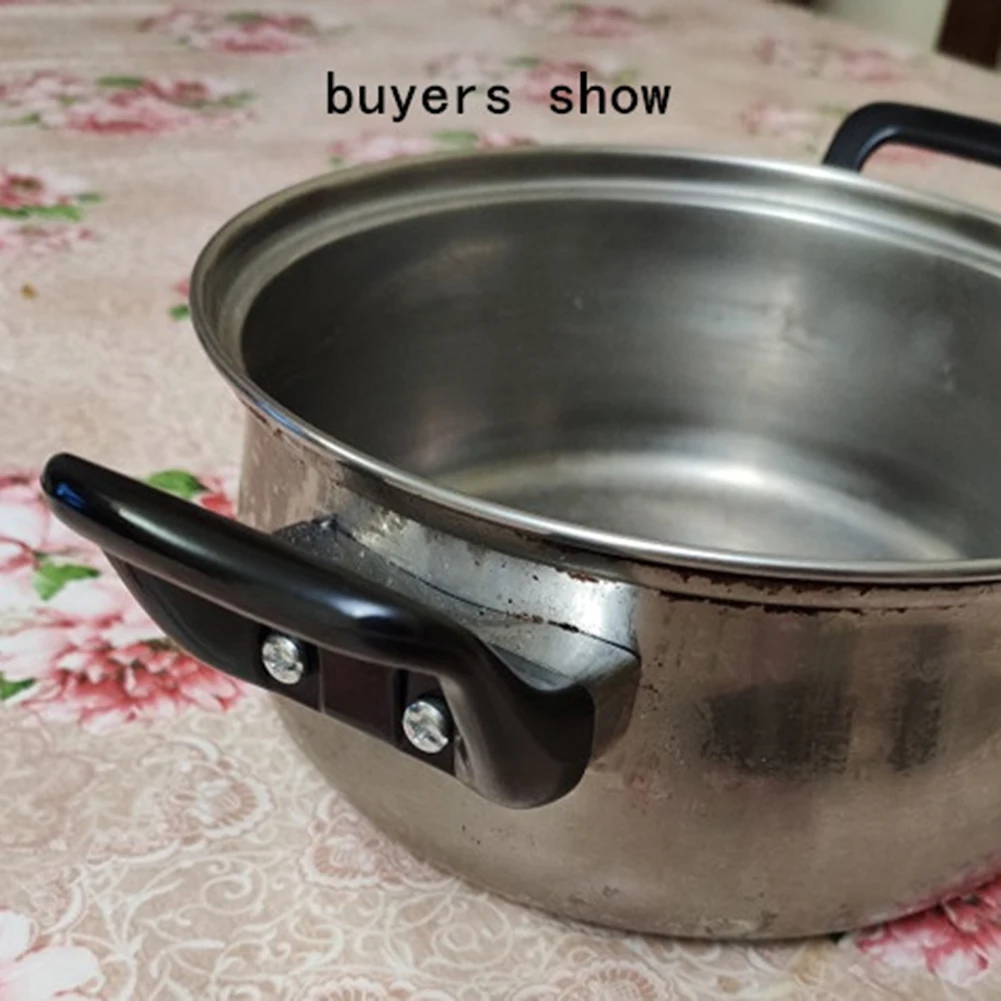 Detachable Pot Handle 2PCS Side Handles Bakelite Pot Ears Bright Cookware Double Holes Easy To Disassemble Universal