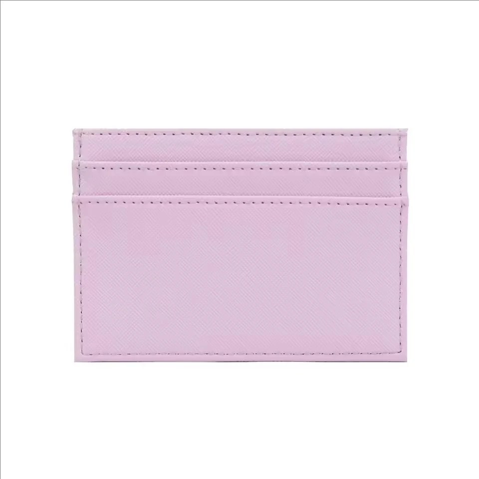 Personalized Initials Slim Leather Card Holder - Custom Monogram Name Wallet and DIY Gift