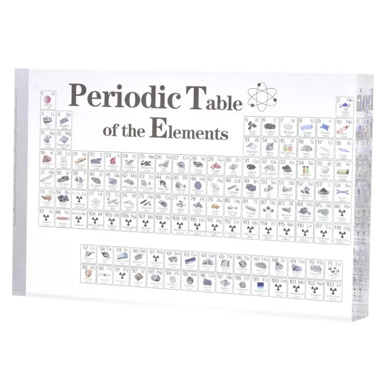 

Periodic Table With Real Elements 3D Transparent Periodic Table Letter Decoration Kids Teaching School Display Chemicals Element
