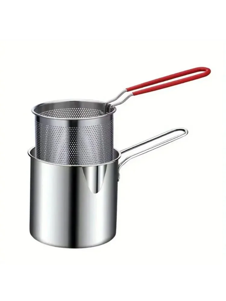 Stainless Steel Fryer with Filter Screen for French Fries Chicken Wings