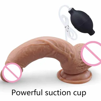 Silicone Realistic Ejaculating Dildo for Women,Lifelike Squirting Dildo Penis with Suction Cup,Huge Dildo for Sex Adult Toys 4