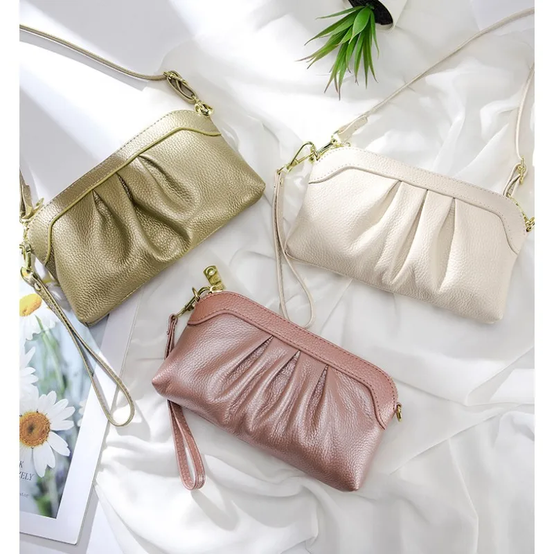 Leather Pocket Multifunctional Glasses Storage Bag Large Capacity Cosmetic Bag And Pen Bag Leather Zipper Wallet Coin Storage