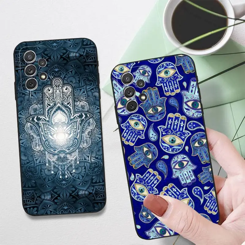 Custodia Per Telefono Hamsa Hand Of Fatima Per Samsung S22 S22Ultra S30 S21 S10 E Plus Custodia In Silicone Ultra Fe Lite S9Plus Shell