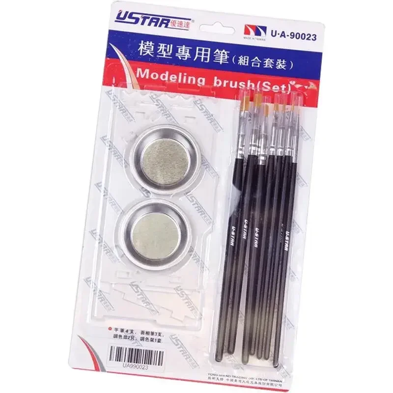 Ustar UA-90023 7개/세트 전문가용 컬러링 페이셜 펜 세트 2개 팔레트 포함 1개 컬러 프레임 모델 빌딩 도구 DIY
