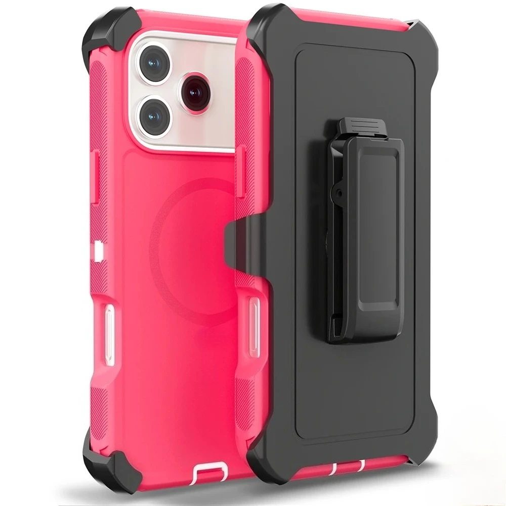 Ultimate Rugged Hybrid Phone Case with Screen Protector and Belt Clip - 3-in-1 Shockproof Cover