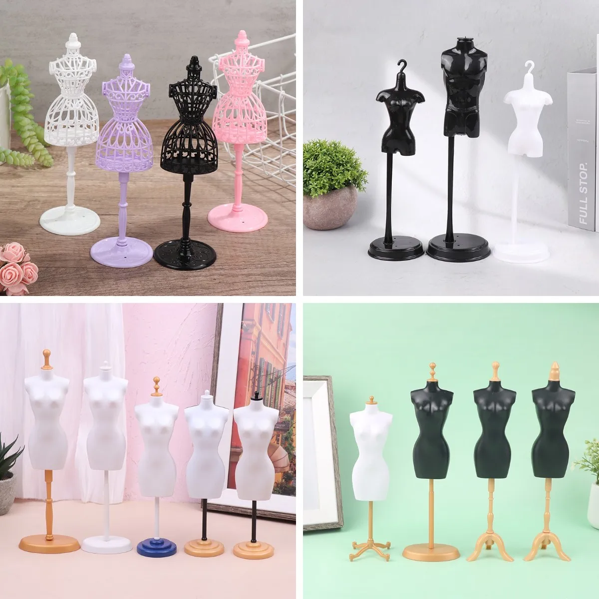 

1x Fantasy Doll Display Holder Dress Clothes Mannequin Model Hanger Stand Rack Holder For Dolls Girls Gown Doll Accessories