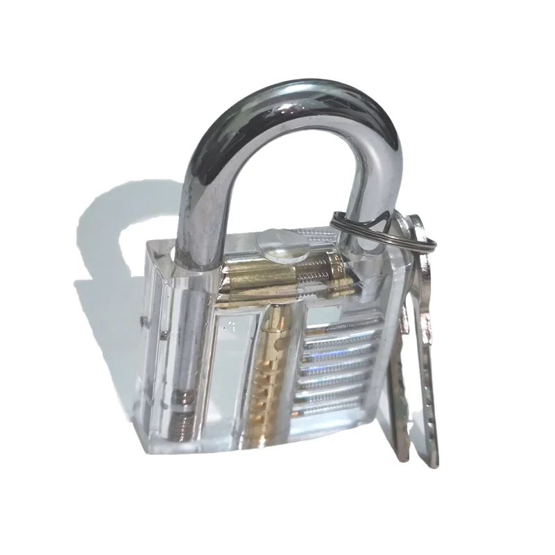 78x50mm Locksmith Transparent Visible Locks Cutaway Practice View Padlock for Tools Hardware Lock Training Skill locksmith tools mini padlock locksmith extractor tools lock pick tools lock pick set lock repair tool