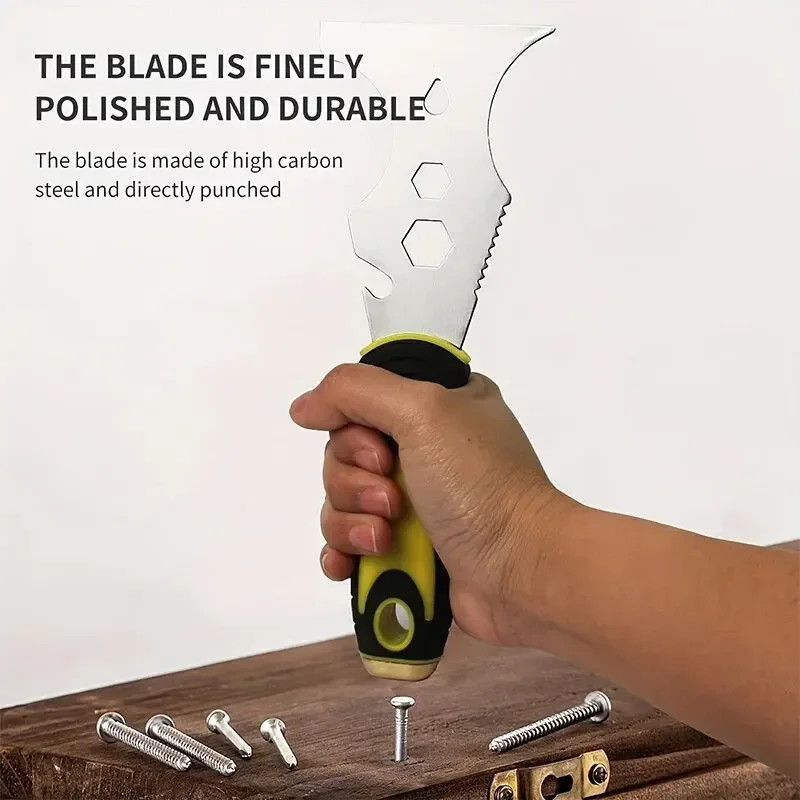 1Pcs 15 In 1 Multi Use Putty Knife Stainless Steel Paint Scraper Removal Construction Tool For Wallpaper Can Opener Home DIY putty knife scraper paint scraper