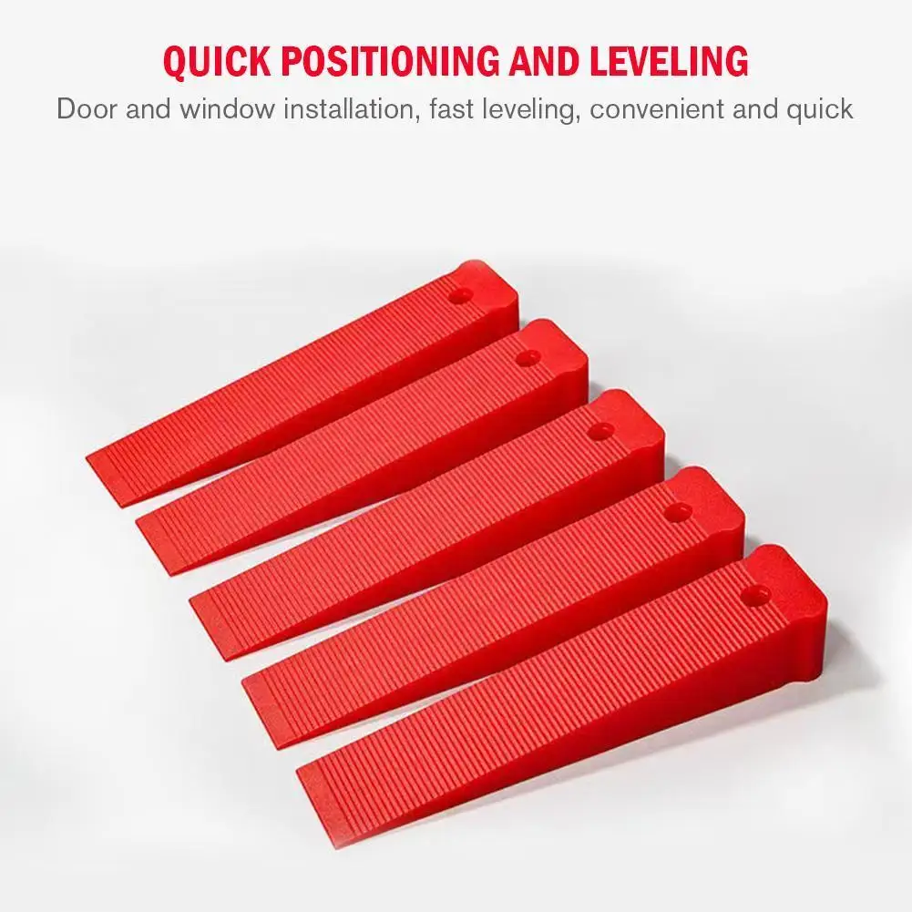 6pcs Locator Spacer Anti Slip Texture Plastic Wedge Set Leveling Position Wedges Shims Furniture Wedges Levelers for Door Window