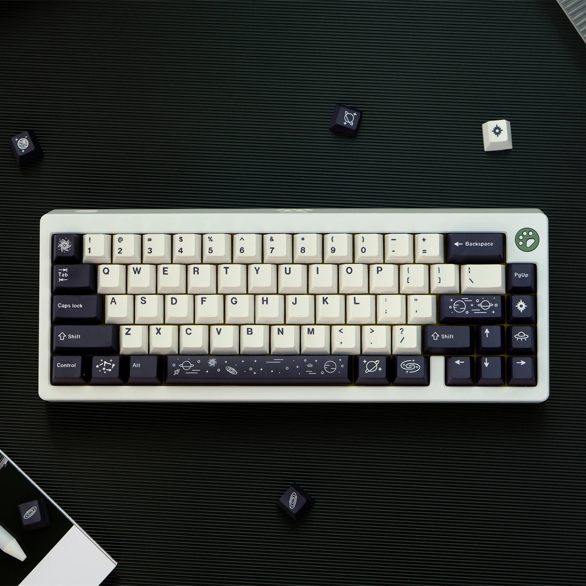 Gmk Galaxy Branco Keycaps Perfil Cereja Pbt Sublimação de Corante Keycap Interruptor mx 61 64 68 75 87 104 911 Chaves