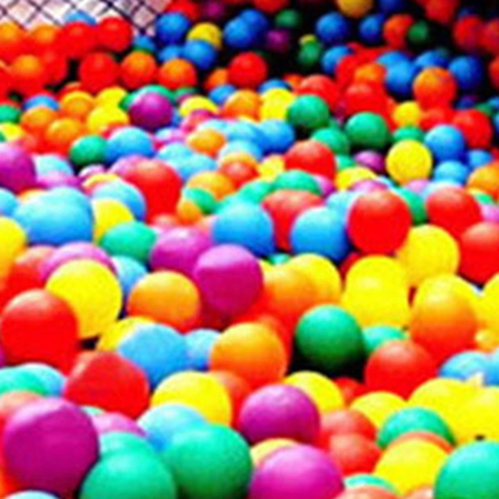 50Pcs Eco-Friendly Colorful Ball Pit Soft Plastic Ocean Balls Water Pool Ocean Wave Ball Outdoor Toys For Children Kids Baby