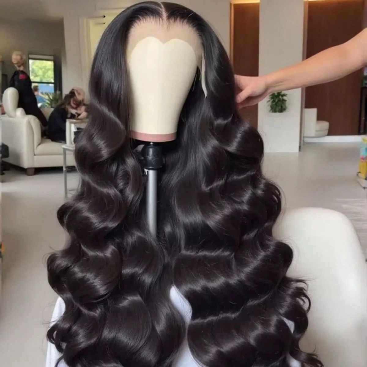 30 40 42 Inch Body Wave 13x4 13x6 HD Transparent Lace Frontal Wigs 220% ...