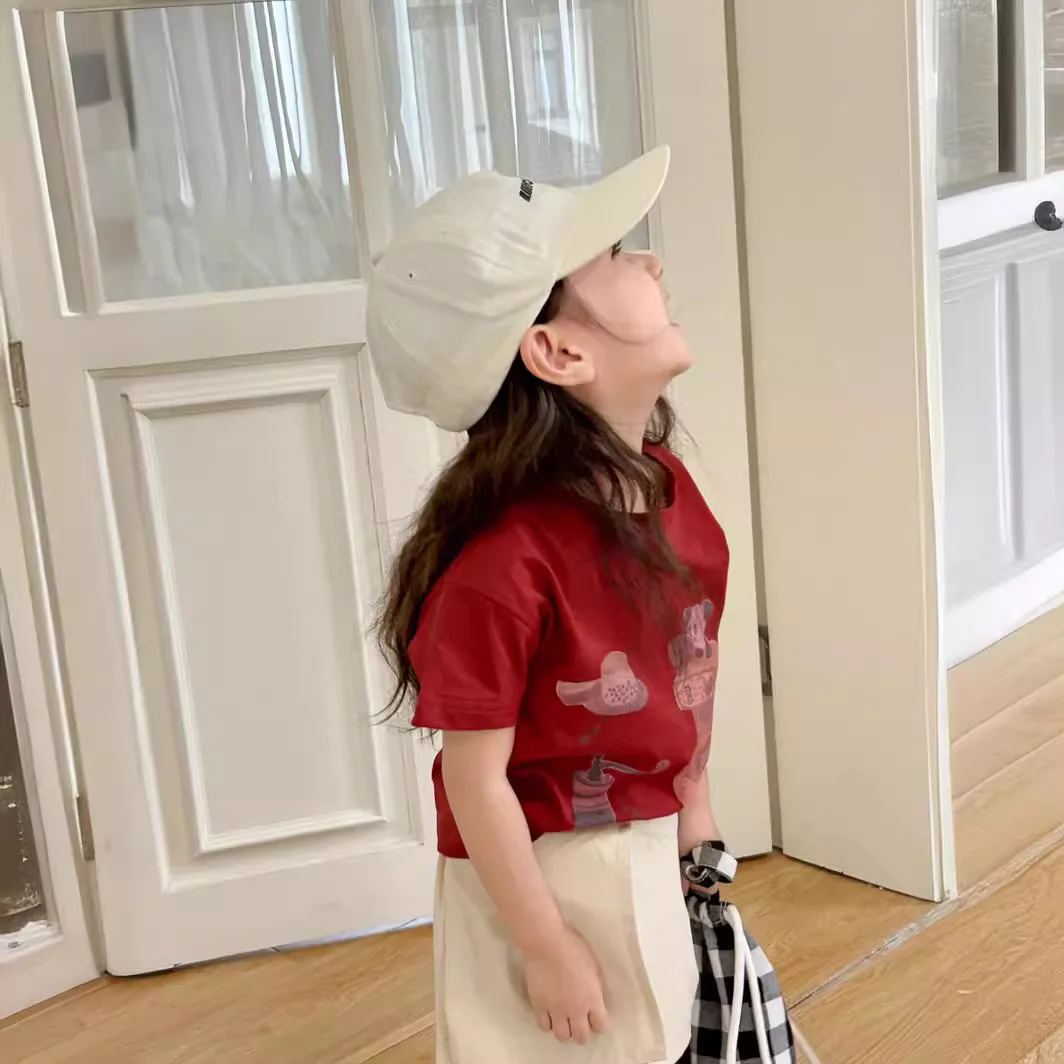 

24 новые милые детские футболки с героями мультфильмов для девочек, крутой летний топ, удобная рубашка для мальчиков и девочек