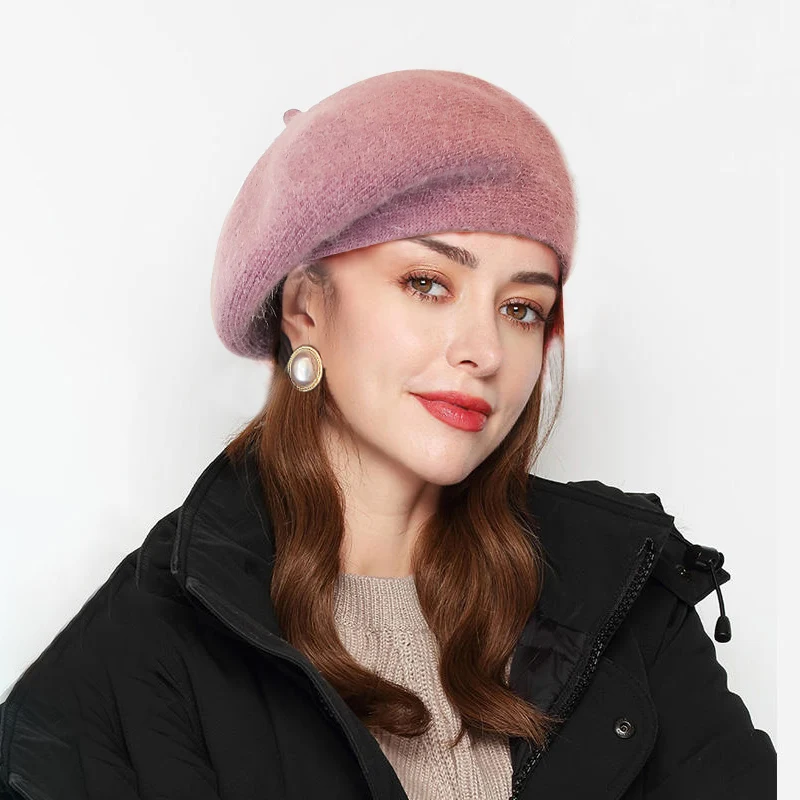 Autumn and Winter Japanese Rabbit Hair Hat Children's Outdoor Korean Edition Versatile Knitted Beret Warmth Ear_voghion.com