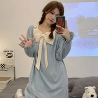 The New Nightgown Ladies Nightgown Maternity Spring And Autumn Summer Pajamas Women's Pajamas Korean Version Of Homewear 2