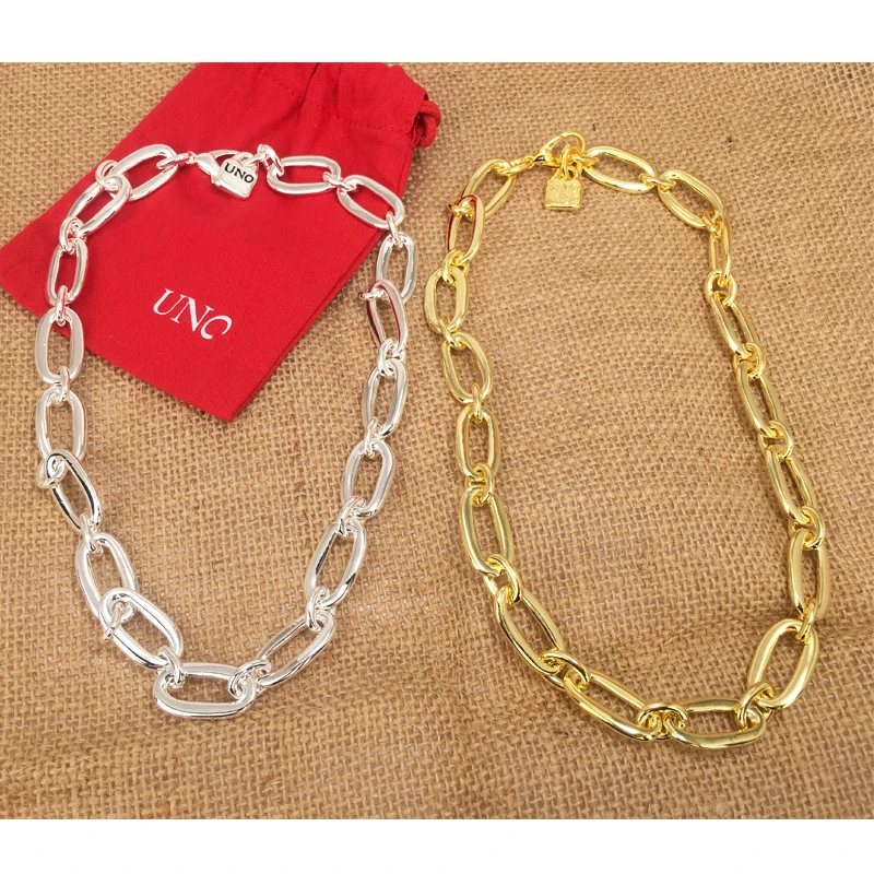 

2021 New Stainless steel alloy Silver Color Bead Necklace Can Be Given As A Gift To Women with Free Wholesale Shipping UNODE50