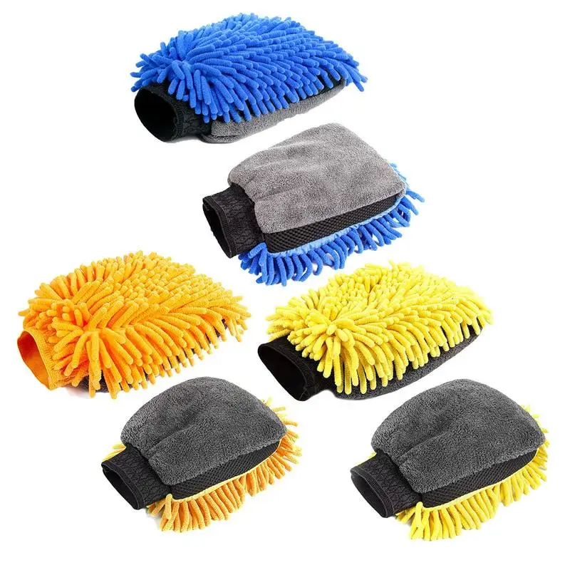 

Car Wash Mitt Ultra Absorbent Car Washing Glove Double Sided Scratch Free Microfiber Washable Towel auto Cleaning Accessories