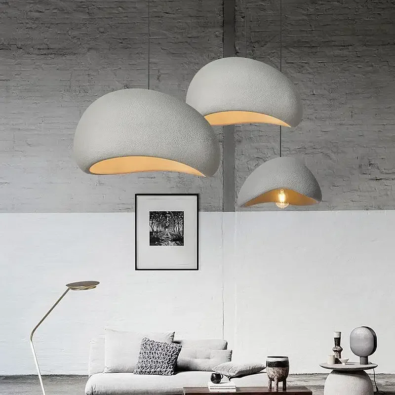 Japanese Wabi-sabi Style Living Room Chandeliers Dining Room Bar Lights Nordic Designr Curve Pendant Lights LED Home Decoration 2