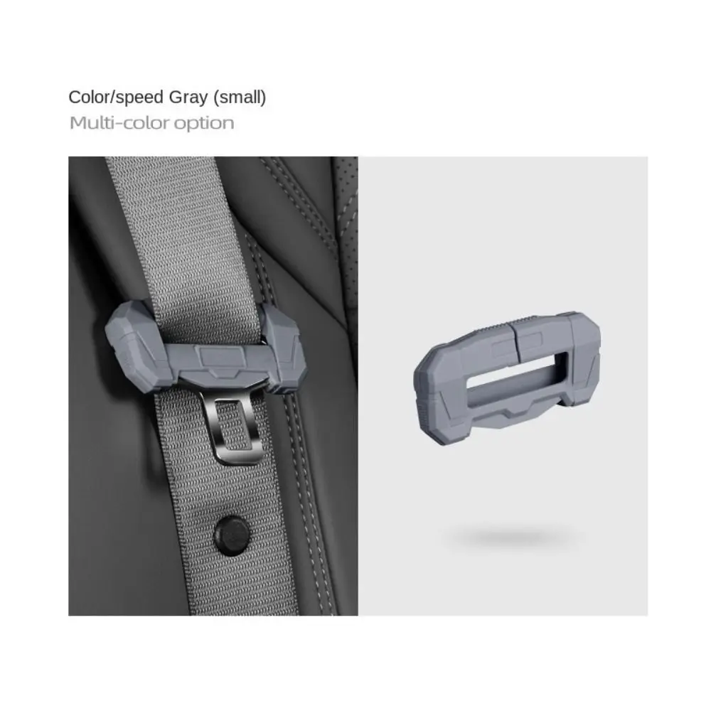 4Pcs Car Seat Safety Belt Buckle Clip Silicone Anti-Scratch Cover Red Universal