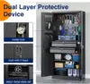 Metal Garage Storage Cabinet with Locking Doors and 2 Drawers Heavy Duty Steel Tool Cabinet with Pegboard 71" Lockable Cabinets 6