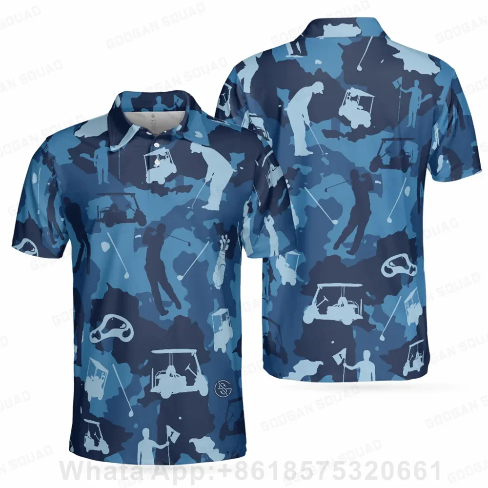 Men's Outdoor Polo Shirt Plus Size Short Sleeve Polo T-Shirt Fishing Golf Clothing Quick Dry Casual Fashion Volleyball Tops
