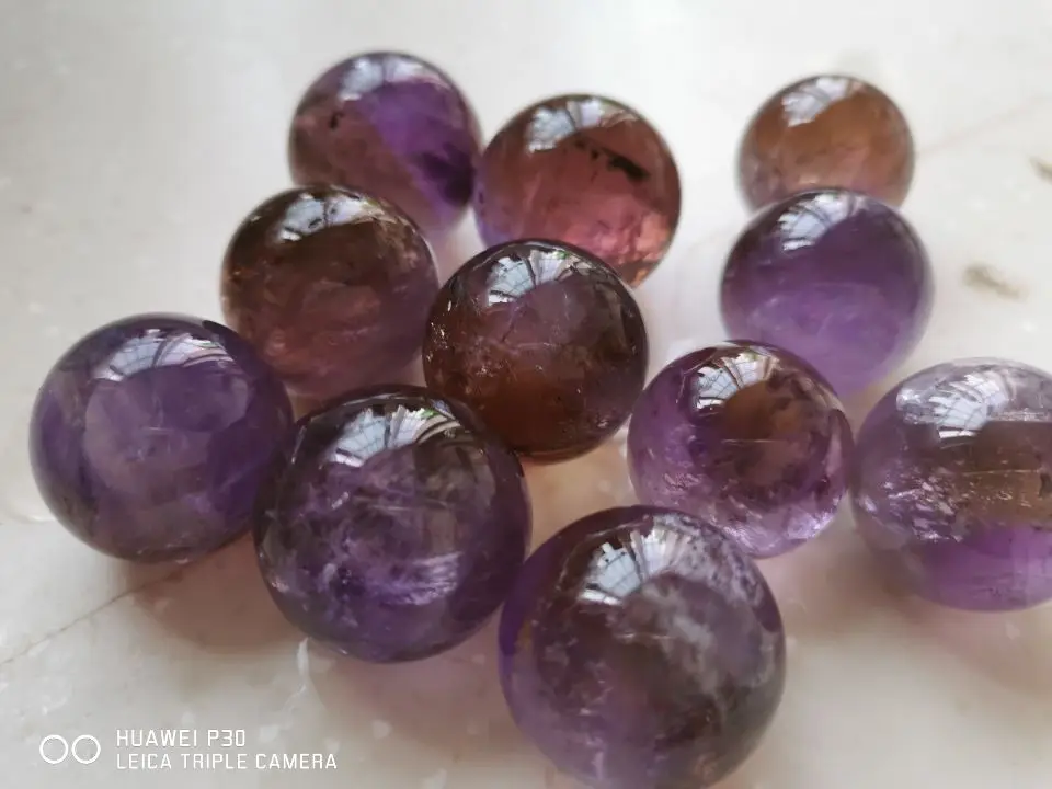Natural ametrine Clear Amethyst Citrine Crystal Quartz Ball Sphere