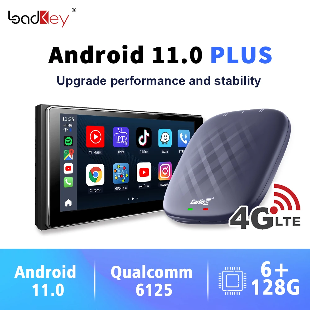 Carlinkit Best Carplay Ai Box Netflix Android 12 6 + 128G Qcm665 Wireless Carplay Android Auto Youtube Android Ai Box Per Auto 98%