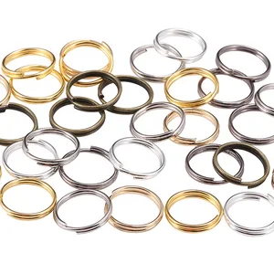 Незамкнутые соединительные кольца, золотистые раздельные кольца с двумя петлями, соединительные кольца для изготовления ювелирных изделий, аксессуары «сделай сам», 50-200 шт./упаковка, 4-20 мм