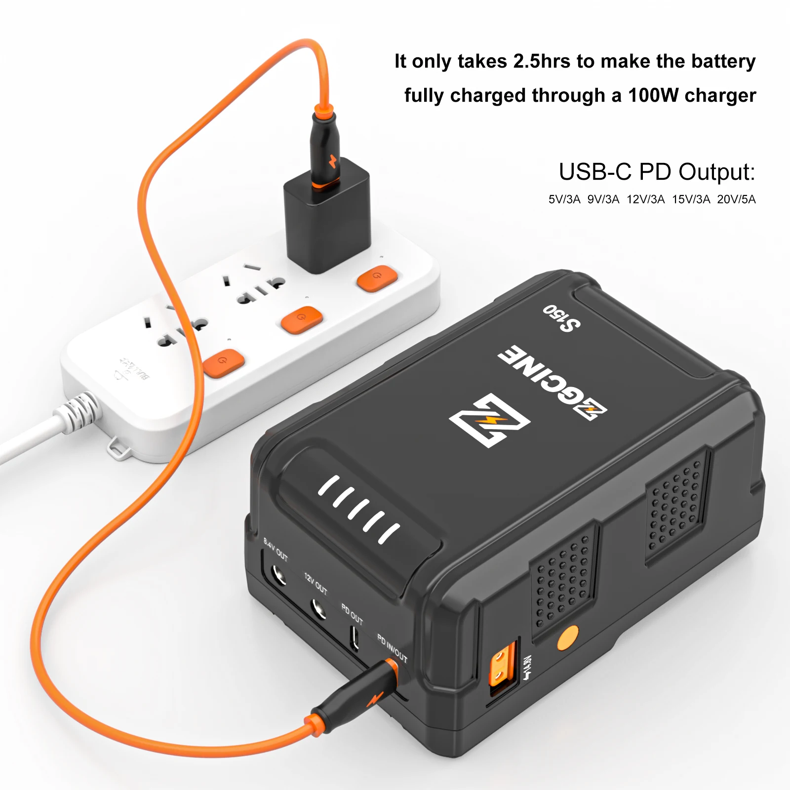 Description Picture 4 of itemZGCINE ZG-S200 199.8Wh V Mount Battery 14.8V V Lock V Shape Rechargeable Li-ion Battery PD Fast Charging For camera DSLR