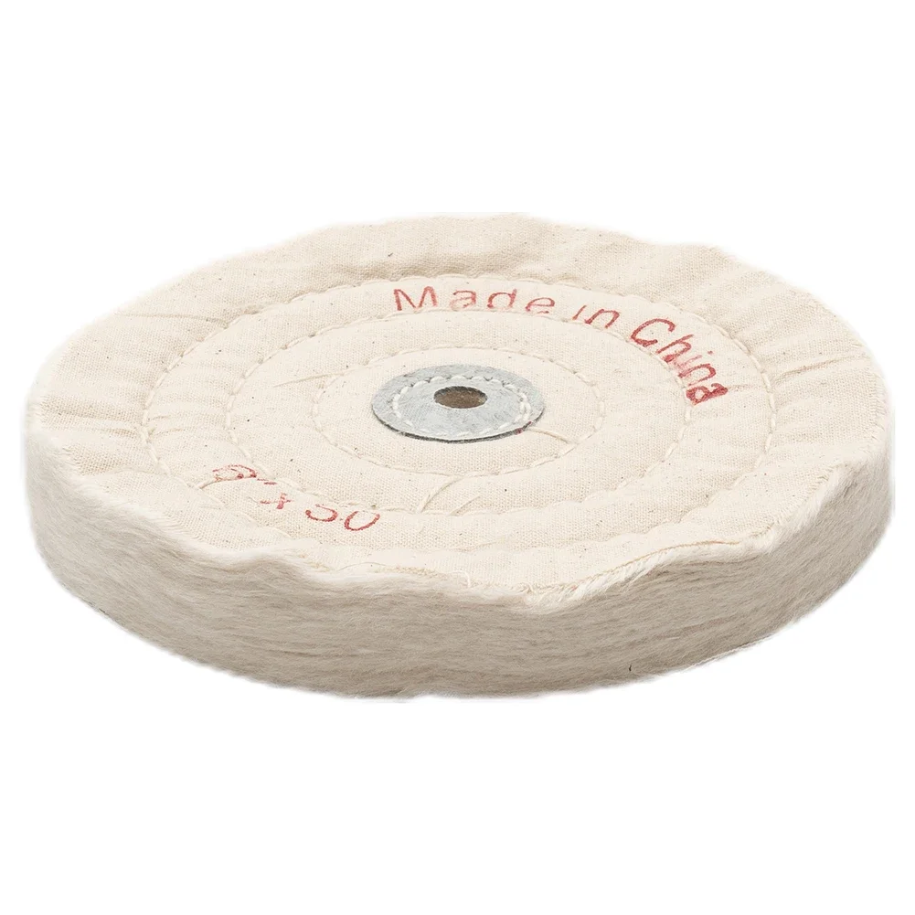 

1PC 150mm White Cloth Buffing Polishing Wheels Buffer Polish Grinder Pad Wood Metal Polishing Tool For Abrasive Tools