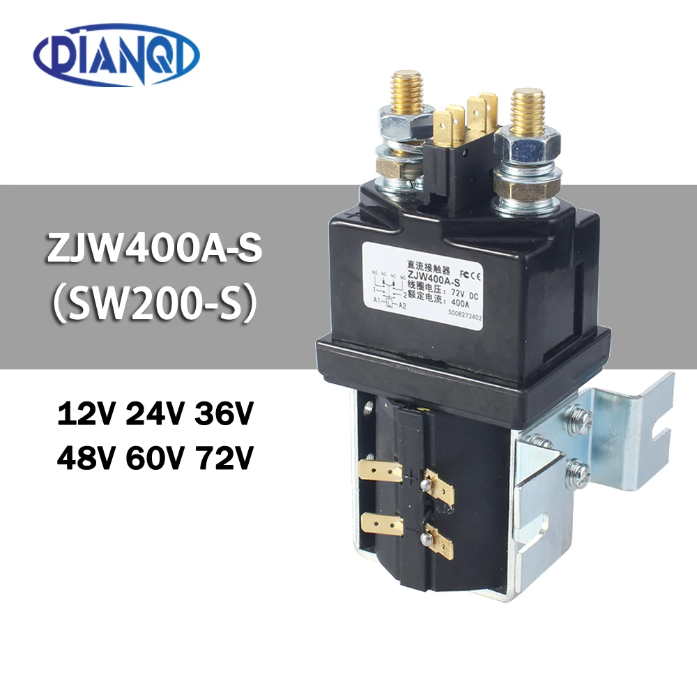 

DIANQI SW200-S normally open 12V 24V 36V 48V 60V 72V DC Contactor ZJW400A-S for forklift handling drawing wehicle car PUMP MOTOR