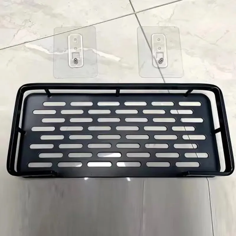 Klæbesystem til montering uden boring af badeværelseshylde