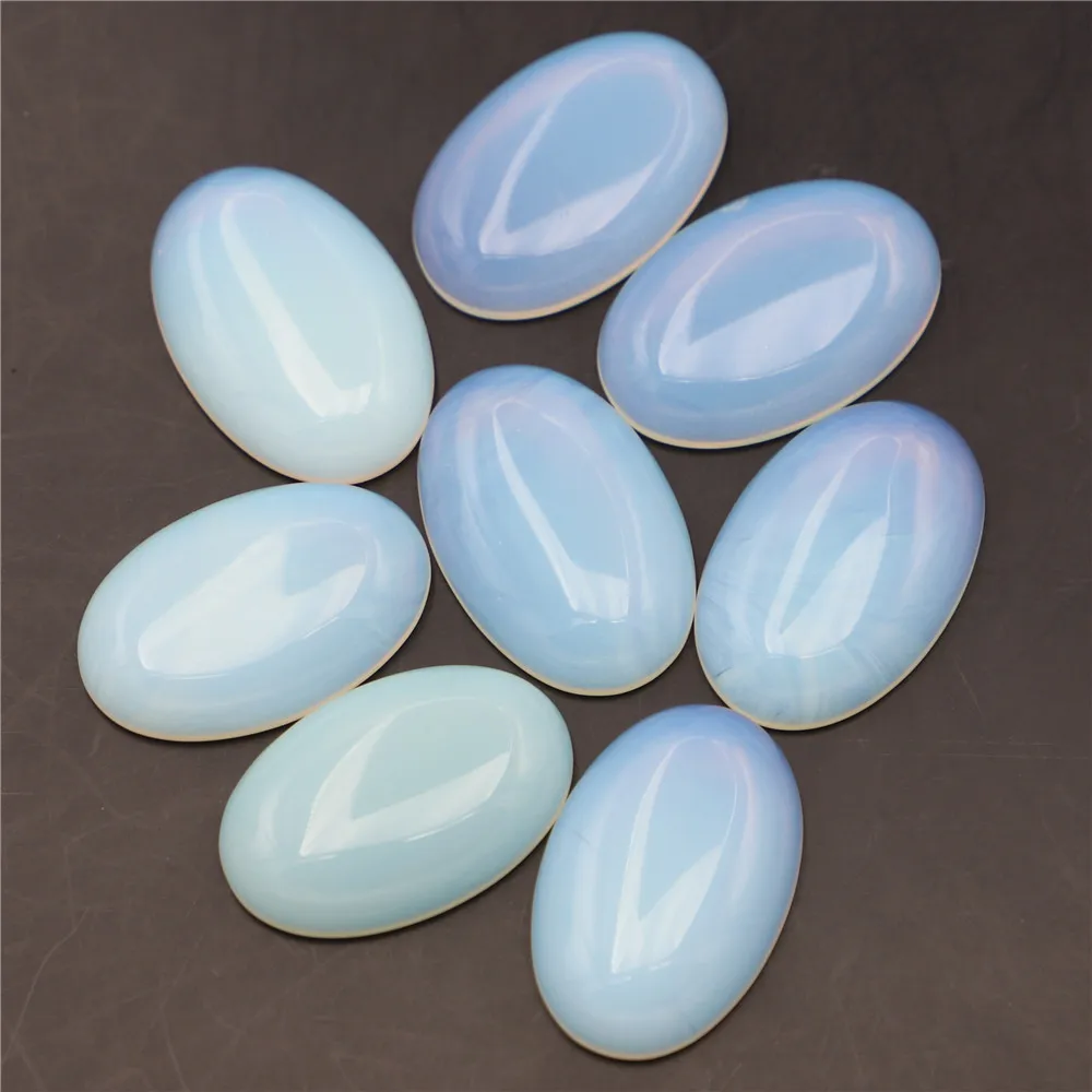 30x20mm Natural Stone Oval Opal Cabochon Setting Bead Fit Pendant Ring Men Jewelry Making Supplies 12Pcs Wholesale Free Shipping