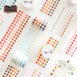 Bande Washi à points ronds 50mm x 3m, étiquette Scrapbooking, pour journal, masquage, Kawaii, papeterie fournitures de bureau 
