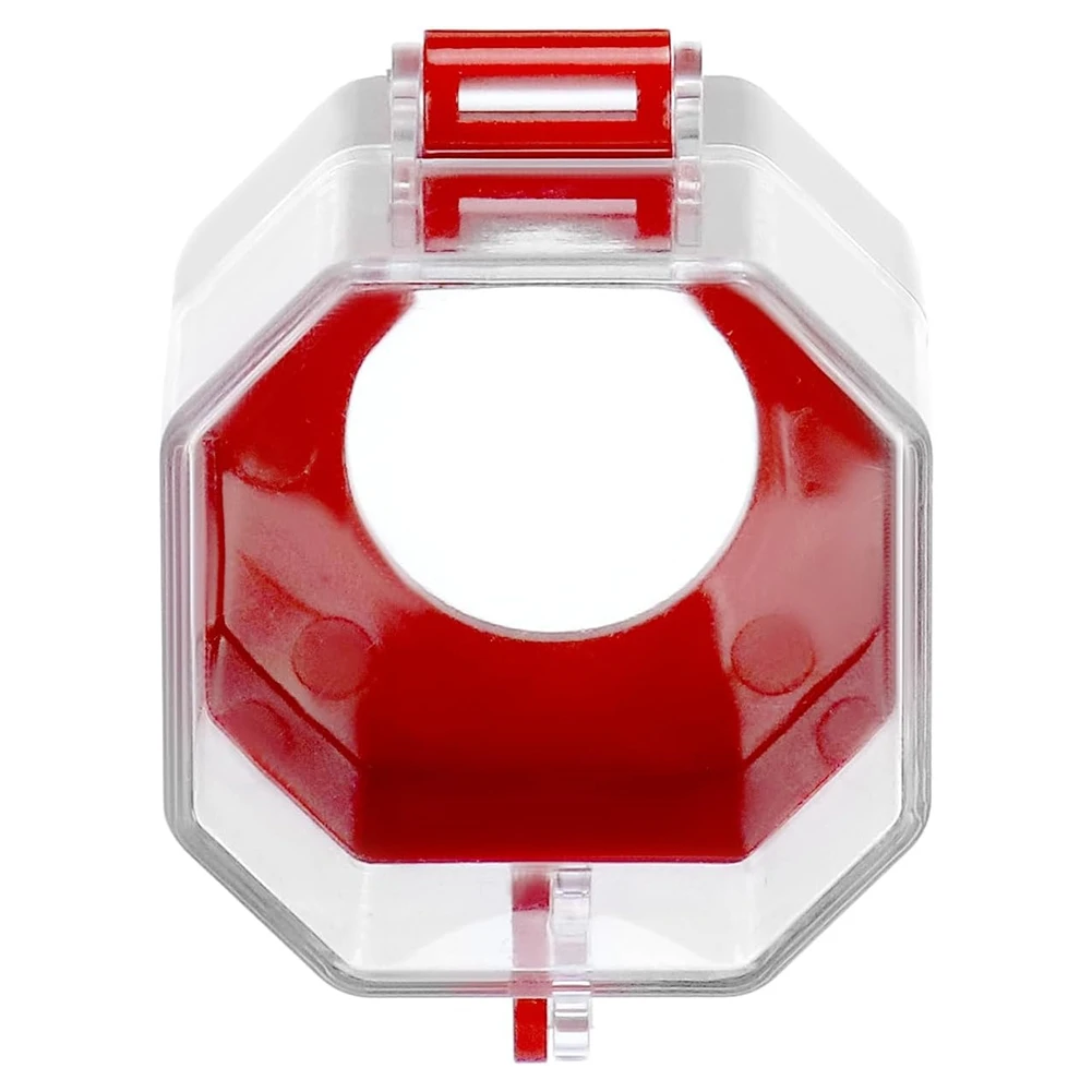 Emergency Stop Button Cover, 4 Pack Plastic Switch Cover Protector, Toggle Switch Push Button Lockout Cover