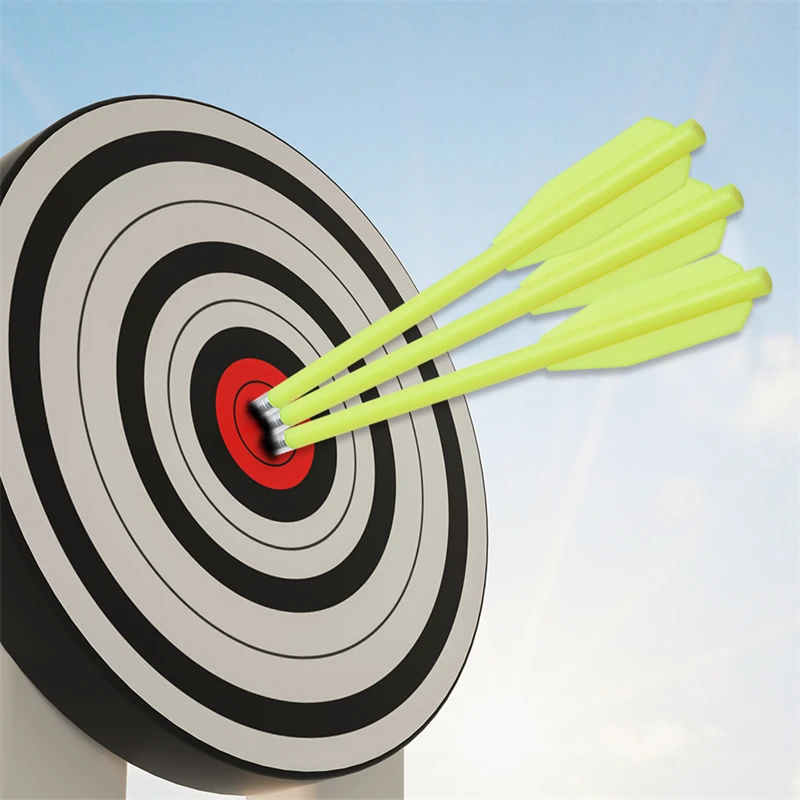 High-Performance Carbon Crossbow Bolts with Vanes - Set of 60, Ideal for Mini Bow Archery and Target Practice - Yellow