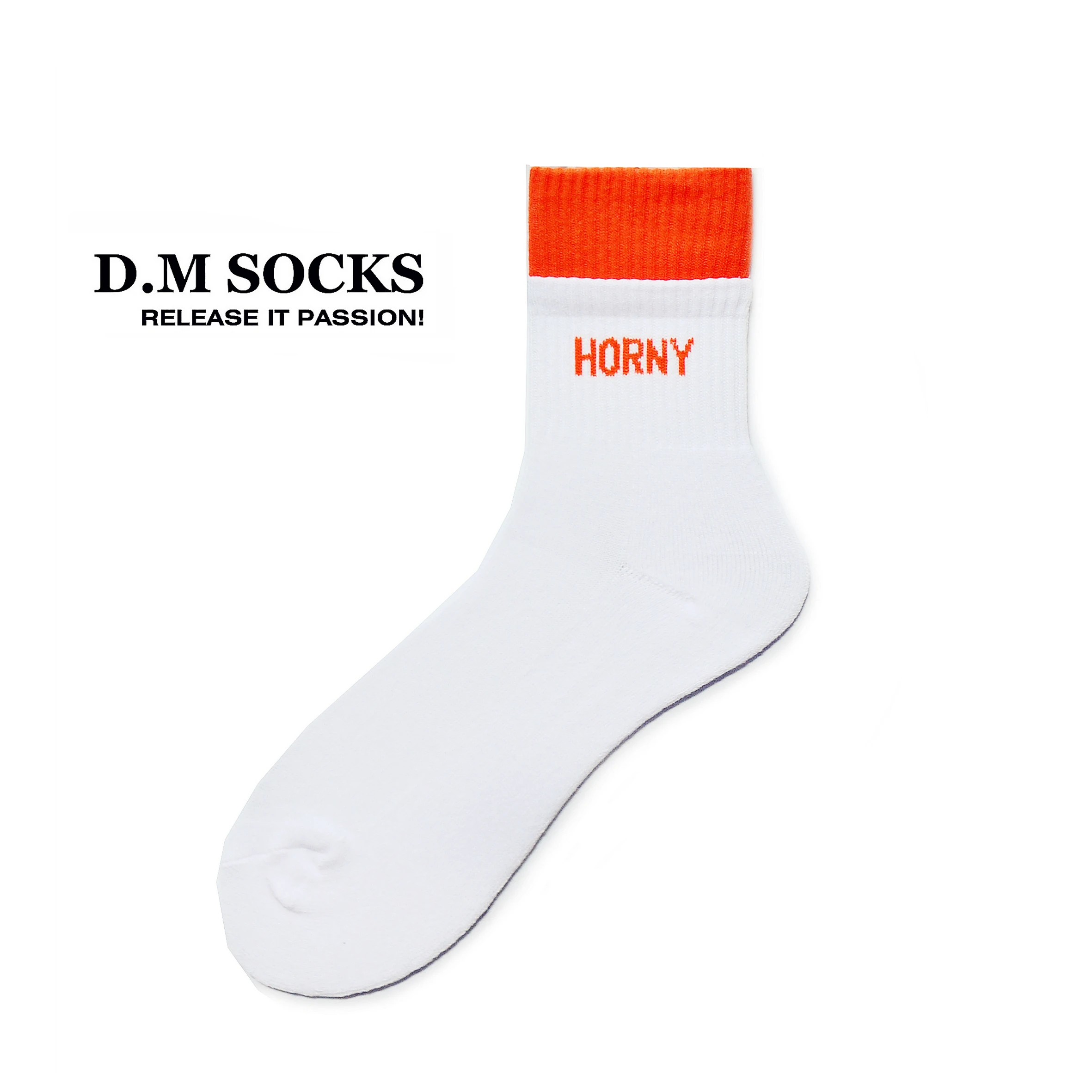 New Letter White Men Socks Towel Sweat-absorbent Original Sports Socks