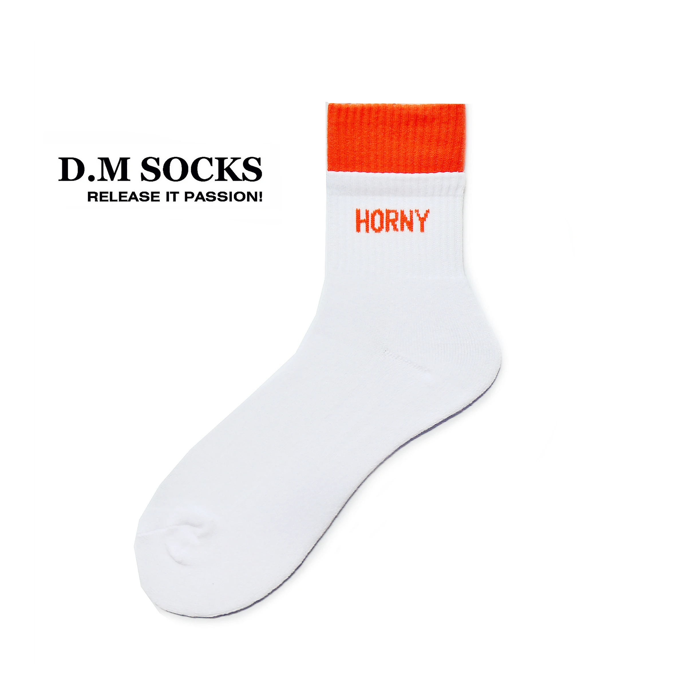 

New Letter White Men Socks Towel Sweat-absorbent Original Sports Socks
