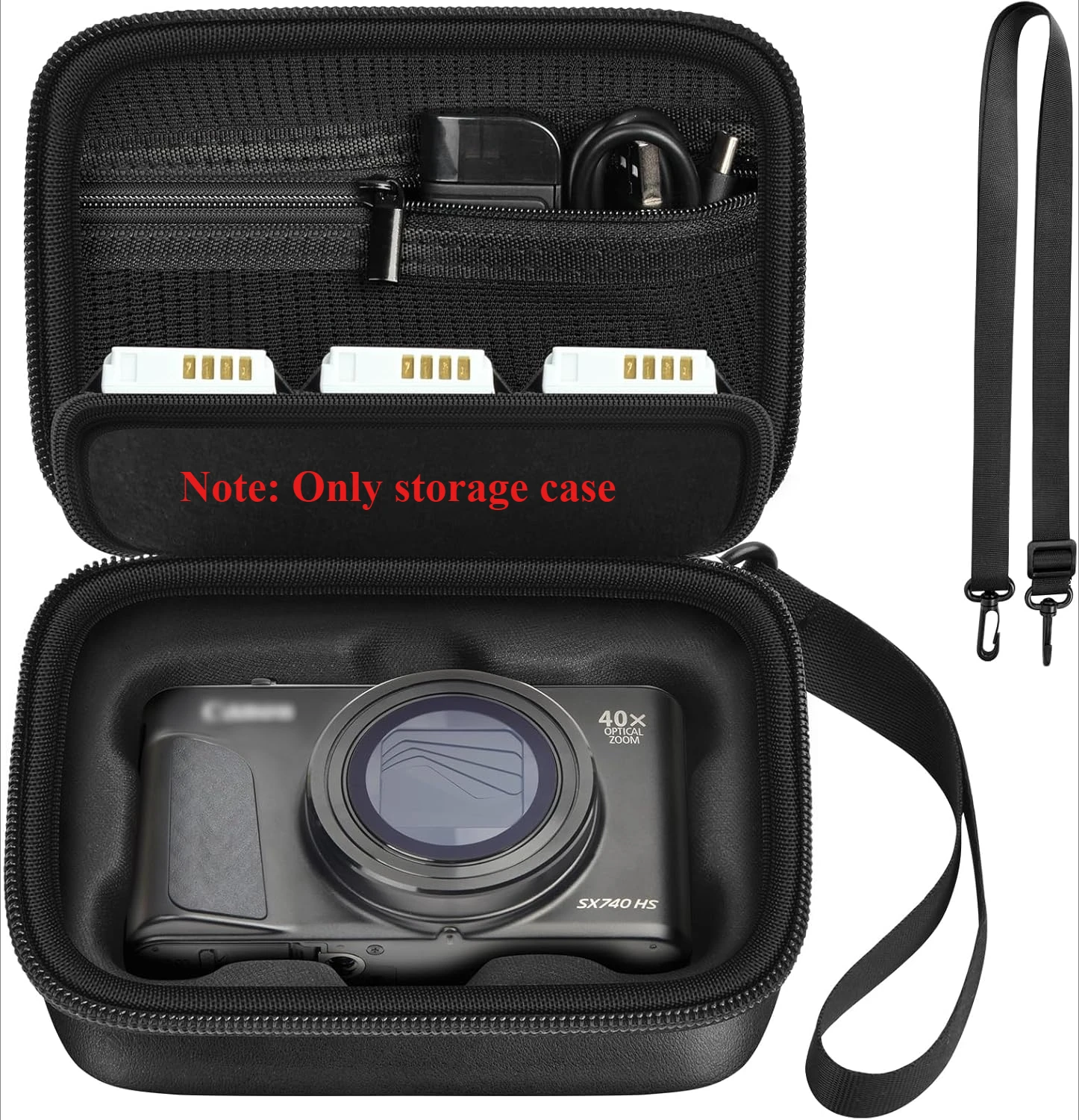 Camera Bag for Canon PowerShot SX740/ SX720/G7X Mark II/G7X Mark III Digital Camera (Case only) Padded Interior
