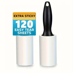 Premium Ultra - Sticky Lint Roller for Effortless Pet Fur Removal - Perfect for Furniture, Clothing & Carpets (1 handle 2 paper)