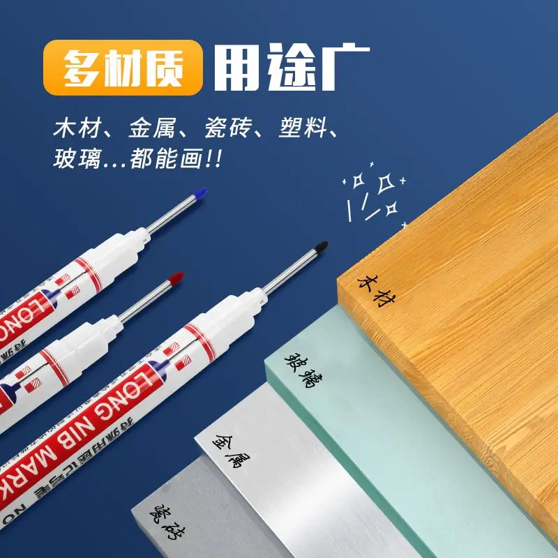 Long Headed Marker Pen 8/3pcs for Oily Construction Sites Woodworking Ceramic Tile